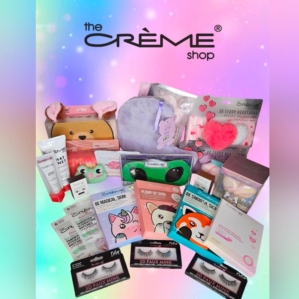 The Crème Shop Beauty 28 Piece Reseller Bundle Masks Lashes Skincare & More! NIB
